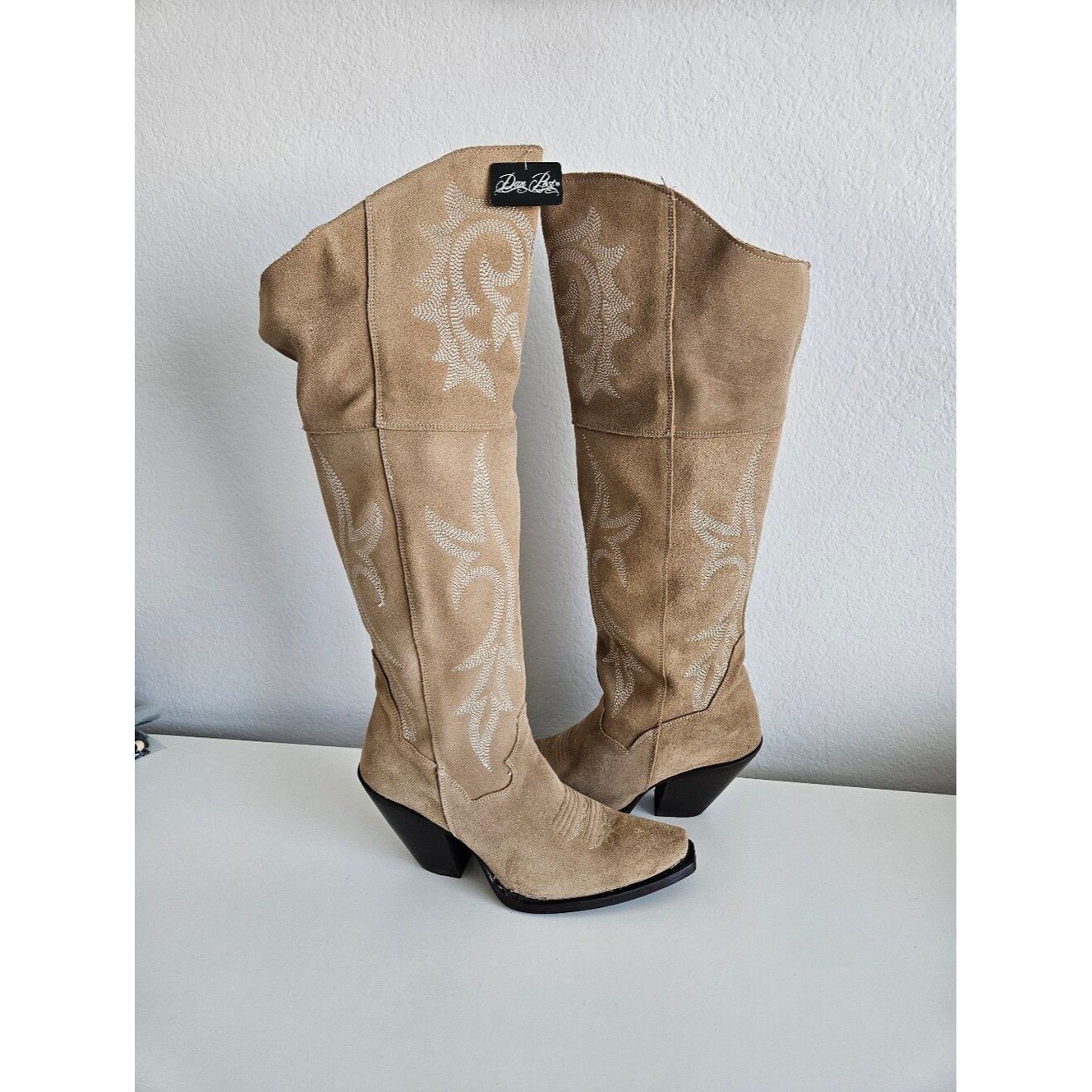 Nwt Dan Post | Jilted Suede Tall Heel Boots Dpaa 105 Women 9.5m Western Cowgirl